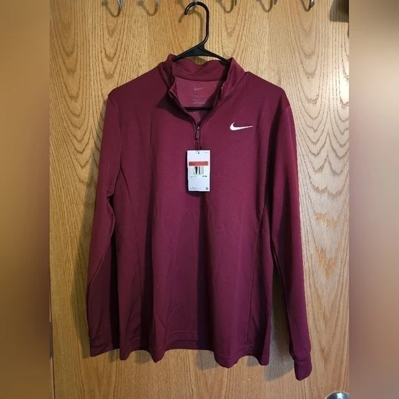 Nike Dry Training Long Sleeve Half Zip football Top Womens Large - Picture 1 of 4